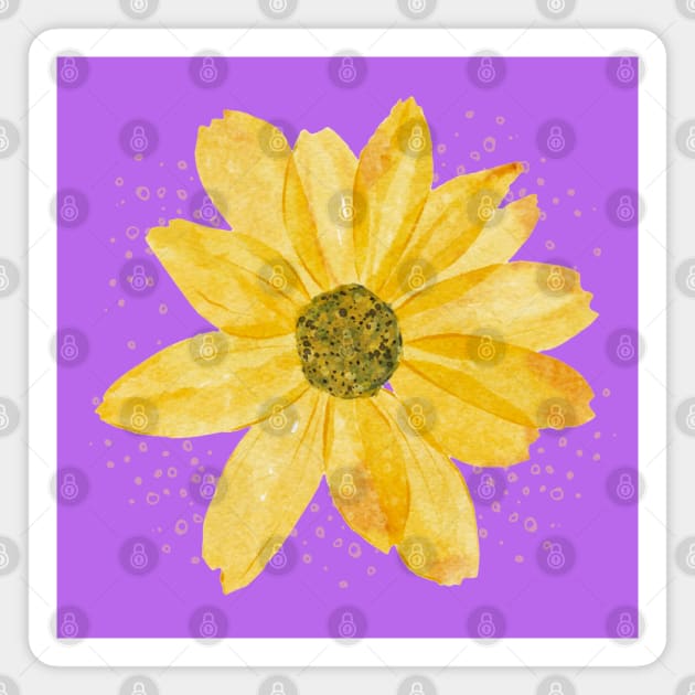 Yellow flower Magnet by Nano-none